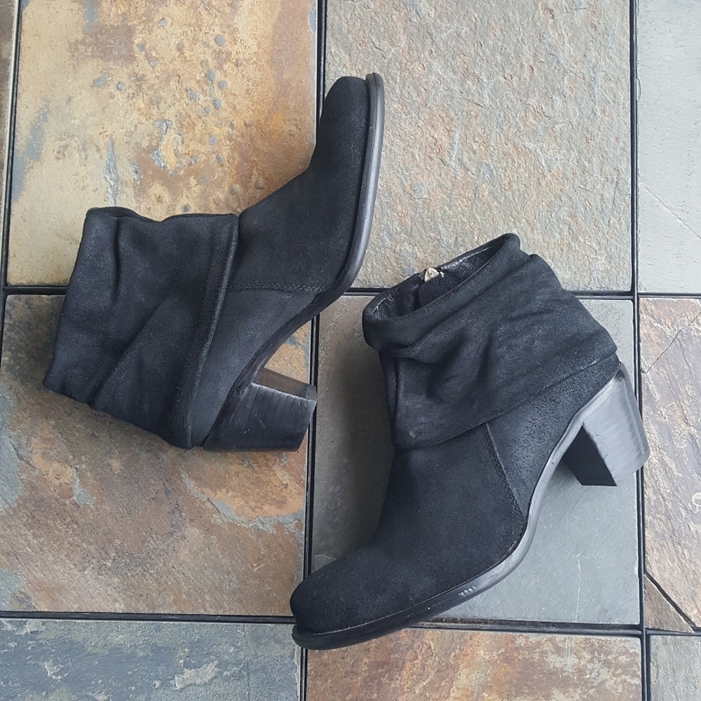 Cordani Ankle Booties Black Suede Heeled Boots